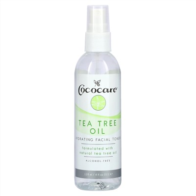 Cococare, Tea Tree Oil, Hydrating Facial Toner, Alcohol-Free, 4 fl oz (118 ml)
