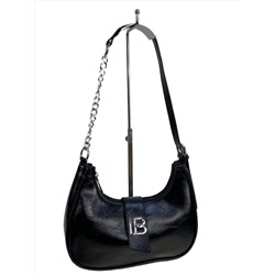 Женская сумка из искусственной кожи, цвет  черный