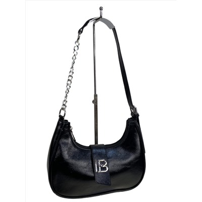 Женская сумка из искусственной кожи, цвет  черный