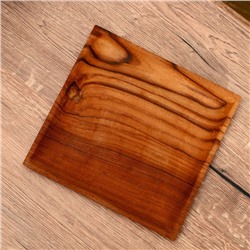 Тарелка квадратная, 25×25×2 см, тиковое дерево