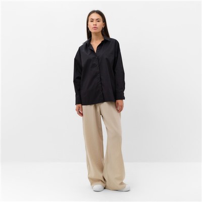 Рубашка женская MIST: Classic Collection, размер 50, чёрная