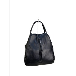 Женская сумка-рюкзак из искусственной кожи, цвет  черный