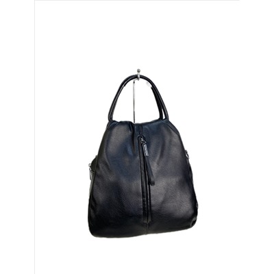 Женская сумка-рюкзак из искусственной кожи, цвет  черный