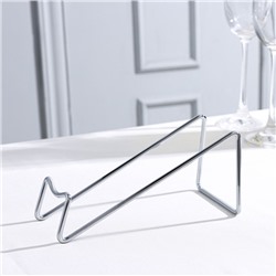 Подставка для бутылок Доляна «Минимал», металл, 18×7.5×8 см, хромированная