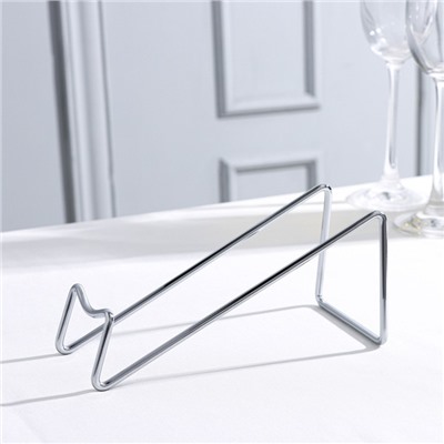 Подставка для бутылок Доляна «Минимал», металл, 18×7.5×8 см, хромированная