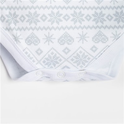 Боди - платье детское «Крошка Я. Первый НГ», рост 68-74 см, белое