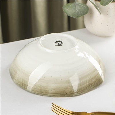 Салатник фарфоровый Доляна «Млечный путь», 700 мл, d=17.5 см, цвет серый