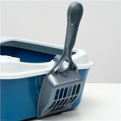 Туалет Сима с бортом + сетка + совок-микс 30×39×13.5 см синий FIX