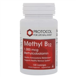 Protocol for Life Balance, Methyl B12, 1,000 mcg, 100 Lozenges