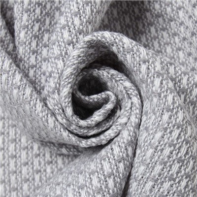 Плед «Этель» Валенсия, 140×200 см, 13/BOUCLE, хл 50%, пэ 30%, пан 20%, белый, серый