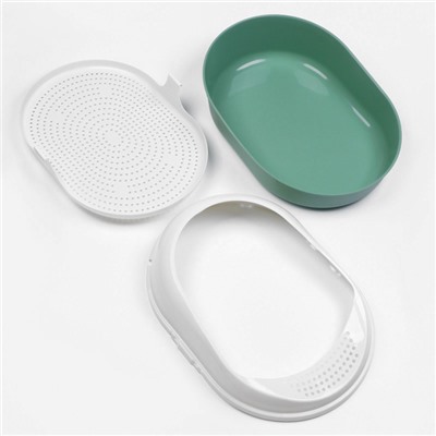 Лоток для кошек с сеткой и бортом «Космо» 51.9×37.8×21.3 см, серый