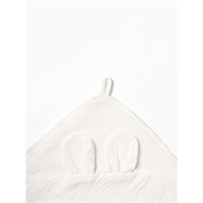 Полотенце - уголок муслиновое «Крошка Я», 75×75 см, хлопок 100%, белое