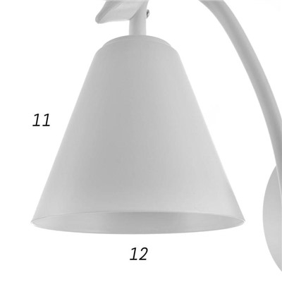 Бра 1670/1WT E27 40 Вт белый 22×12×34.5 см