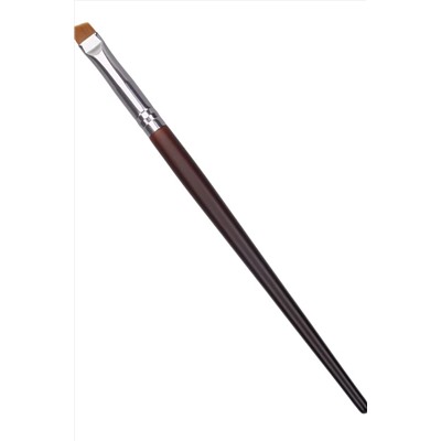 Kristaller Кисть для бровей и макияжа глаз, скошенная, дерево, нейлон, коричневый, 16 см KRISTALLER, 1178986