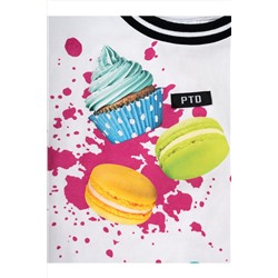 Комплект трикотажный для девочек: фуфайка (футболка), шорты PLAYTODAY, 1240326