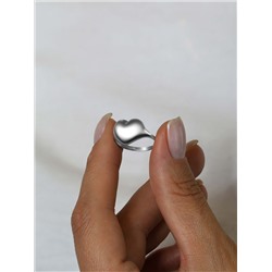 Кольцо из серебра родированное - Сердце К-7515р