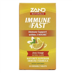 Zand, Immune Fast, пикантный апельсин, 30 жевательных таблеток