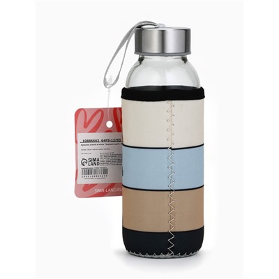 Бутылка для воды стеклянная в чехле «Хорошего дня», 350 мл