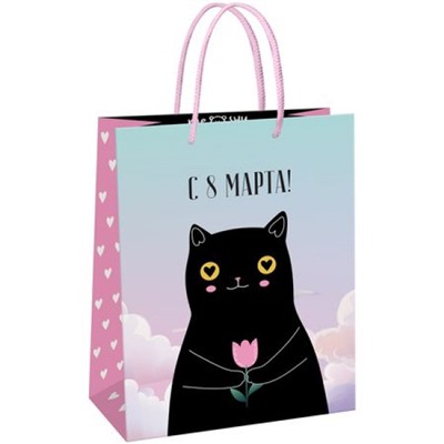 Пакет бумажный 11х14х6,5 см "Black cat" MS_61594 (371033) MESHU