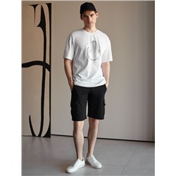 Свободная футболка  с авторским принтом