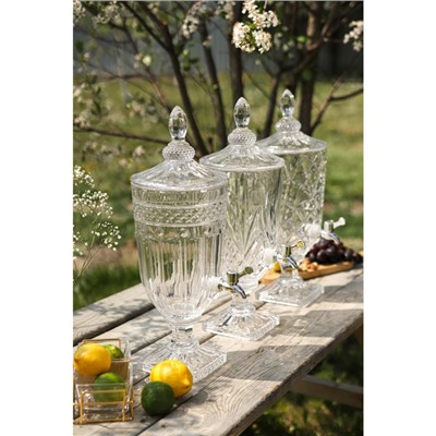 Диспенсер для напитков Magistro «Кристалл», 3 л, 17×50 см, стекло