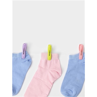 Прищепки для белья в синей корзинке Доляна, 6 см, 20 шт., МИКС