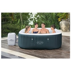 SPA-бассейн Bestway Ibiza AirJet, 180×180×66 см, фильтр-насос, тент, дозатор для химии, аэромассаж, 60015