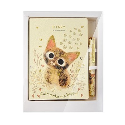 Подарочный набор Ежедневник недатированный А6+ "Love me.Милый котик" + ручка 3-742-482/09 Bruno Visconti