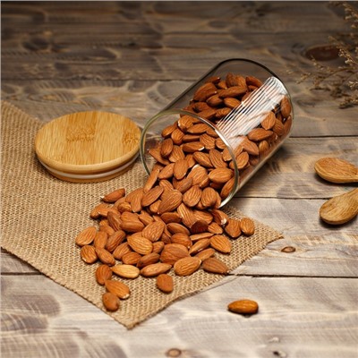 УЦЕНКА Банка для сыпучих продуктов с бамбуковой крышкой «Эко» 450 мл, 8.5×10.5 см