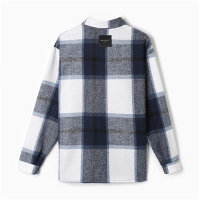 Рубашка мужская в клетку MIST, размер 46, синий