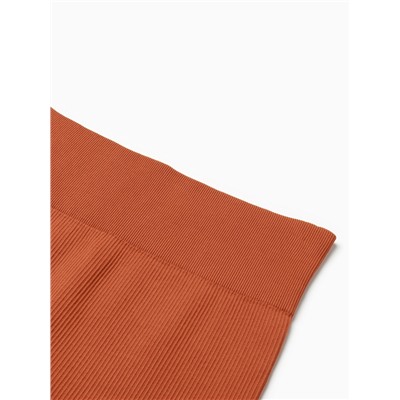 Легинсы спортивные женские MINAKU: SPORTLY, коричневые, размер 46-48