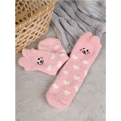 Носки женские флисовые р. 35-40 Лапки новогодний №6 / MNZ-16/6 /уп 12 /700654