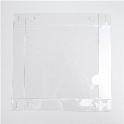 Коробка для кондитерских изделий с пластиковой крышкой «С Новым годом», 15×15×3 см