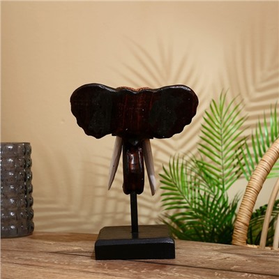 Сувенир «Голова слона», на подставке, 35 см, дерево албезия
