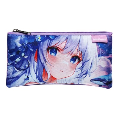 Пенал мягкий, 1 отделение, 120 х 220 мм, плоский, ErichKrause Kawaii Whale, 59904