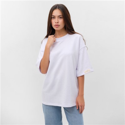 Футболка женская с нашивкой MIST Base, белая, размер 46