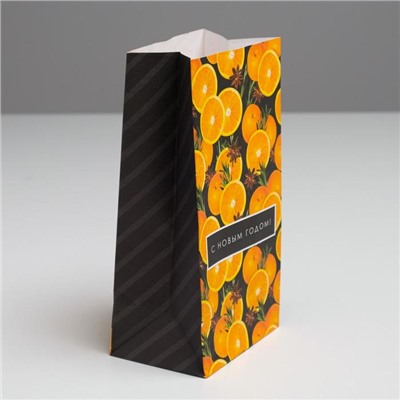 Пакет подарочный без ручек «С Новым годом!», 10×19×7 см