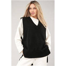 Женский вязаный жилет оверсайз Happyfox