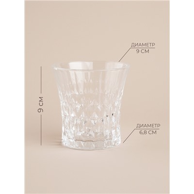 Набор стаканов SL Home «Винтаж», 300 мл, 8.2×8.5 см, 6 шт., низкие, стекло, прозрачный
