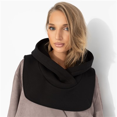 Капор-капюшон из хлопка, Слишком модно не бывает (чёрный)