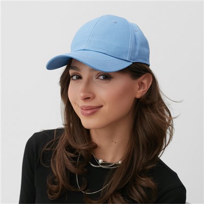 Кепка однотонная MINAKU: Beachwear, голубая, размер 58