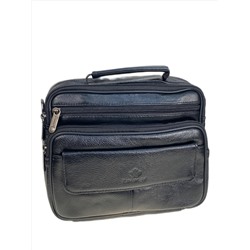 Сумка мужская из натуральной кожи, цвет черный