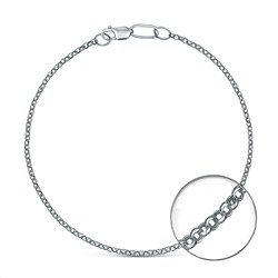 Браслет из серебра родированный - Ролло, 18 см 81060340018ролло