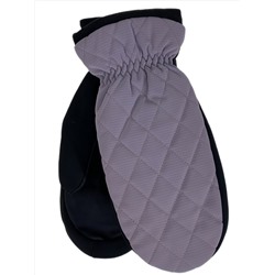 Зимние женские варежки с подкладом из искусственного меха, цвет серо-розовый