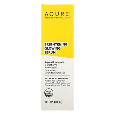 Acure, Brilliantly Brighening, сыворотка для сияния, 30 мл (1 жидкая унция)