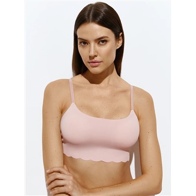 Omsa Топ 3. OmD 1111B Invisible Майка "Toп" женская (кроп-топ на тонких бретелях с вкладышами), PA