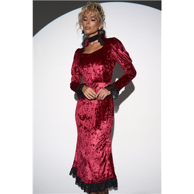 Платье Кэстл (бордовый)