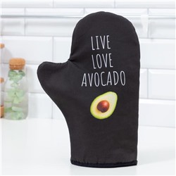 Варежка-прихватка Avocado, 20×28 см, саржа, 100% хлопок, ватин 250 г/м²