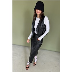 Юбка эко-кожа  ECO040/03/Черный