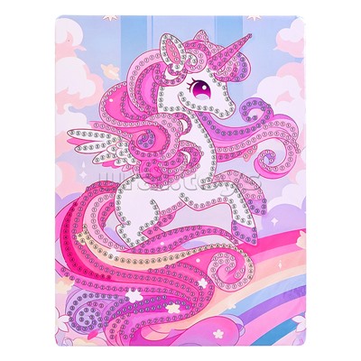 Мозаика алмазная "Гациозный единорог" 15*20см